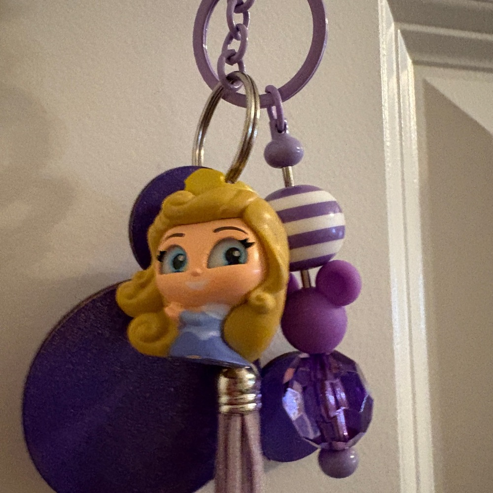 Sleeping Beauty Purple Bag Charm